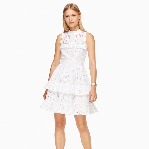 kate spade white eyelet dress